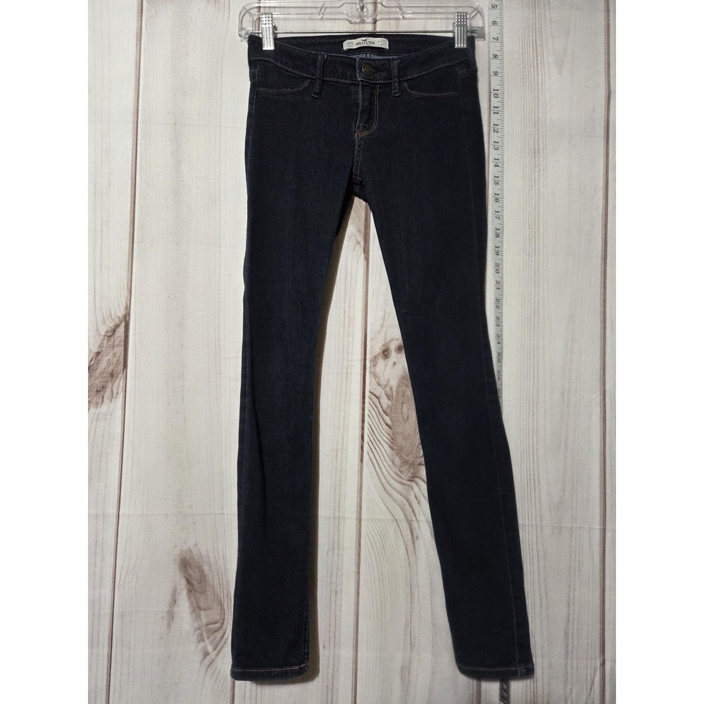 Hollister Denim Jeans Womens‎ 00 Short Dark Wash Skinny Low Rise Stretch W23 L27